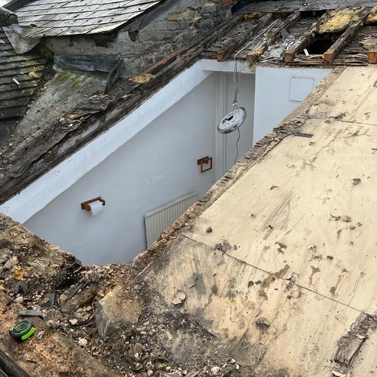 Tiled roof repair and new Velux window by Country Roofing, Oxfordshire & The Cotswolds